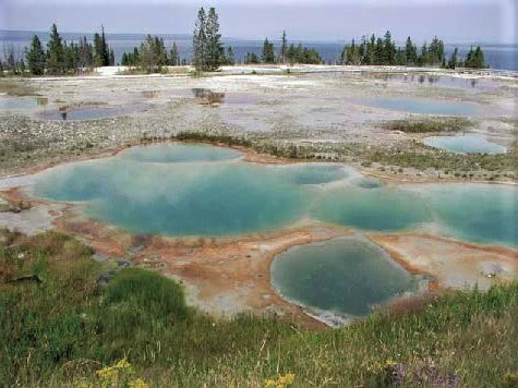 West Thumb Geyser Basin in Yellowstone National Park