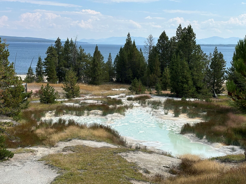 Mud pots form in a few selected areas of West Thumb Geyser Basin