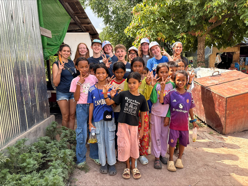Wassmuth Center’s H-RISE youth leaders meet with Cambodian school children