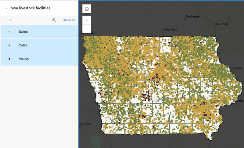 Imagery mapping finds Iowa has 15,309 animal feeding operations
