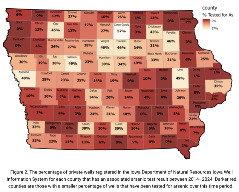 Arsenic testing kits available to Iowa private well owners in certain counties&nbsp;