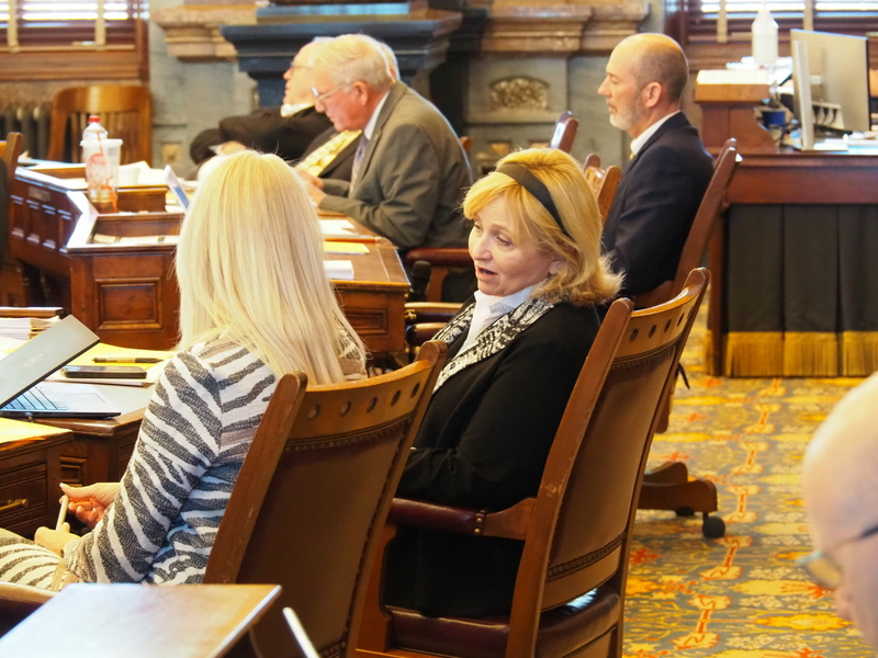 Sen. Caryn Tyson, R-Parker, introduced legislation to stir debate about altering the state's method of filling vacancies for U.S. Senate, state treasurer and state insurance commissioner. (Tim Carpenter/Kansas Reflector)