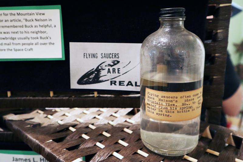 A bottle of water dating from about 1970