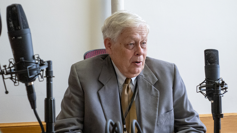 Marion County Record publisher Eric Meyer appears for a Nov. 3, 2023, recording of the Kansas Reflector podcast