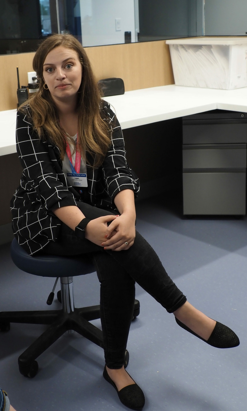 Logan Rink, health care manager of the Pittsburg Planned Parenthood clinic, appears during an Aug. 16, 2024, interview