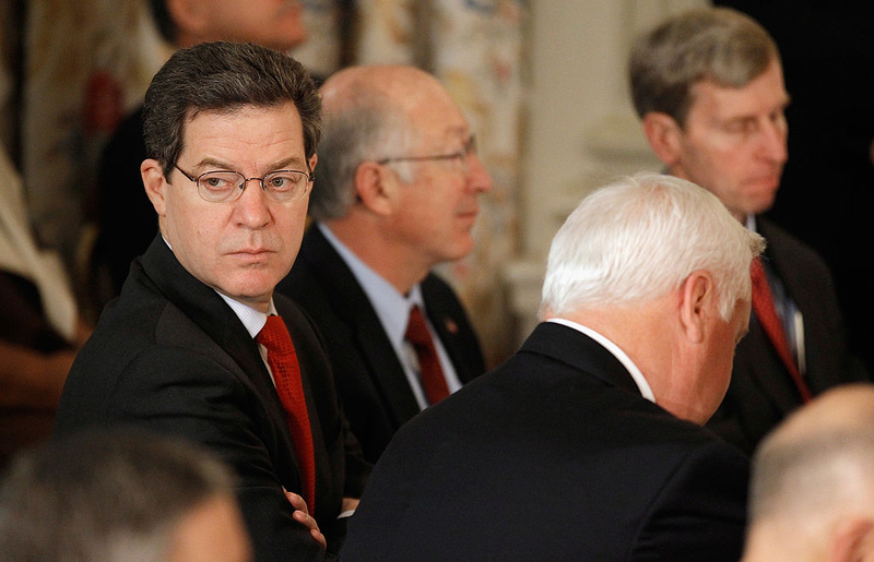 Kansas Gov. Sam Brownback attends a meeting of the National Governors Association on Feb. 27, 2012, in the State Dining Room of the White House in Washington, D.C.
