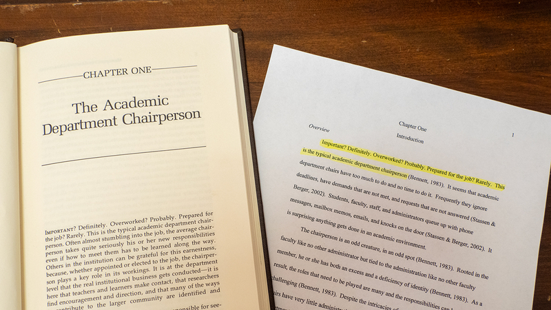 The first sentence of Wichita State University President Richard Muma&amp;#039;s 2004 doctoral dissertation is copied &amp;mdash; without quotation marks &amp;mdash; from the first sentence of the 1983 book &amp;quot;Managing the Academic Department&amp;quot; by John Bennett, who earned a doctorate at Yale University.