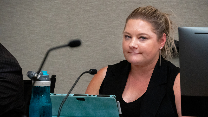 Topeka city attorney Amanda Stanley, seen at the July 11, 2023, city council meeting