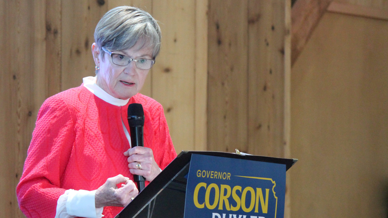 Gov. Laura Kelly urged Kansans to vote for Sen. Ethan Corson Tuesday at Corson’s “Women for Ethan” event at Mahaffie Stagecoach Stop-Farm in Olathe.