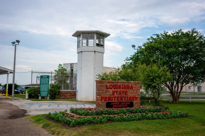 A turret at the entrance to Louisiana State Penitentiary at Angola.