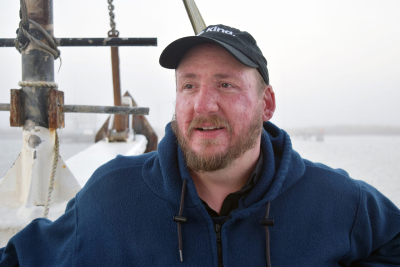 James Hiatt, director of For a Better Bayou, is pictured aboard a shrimping vessel
