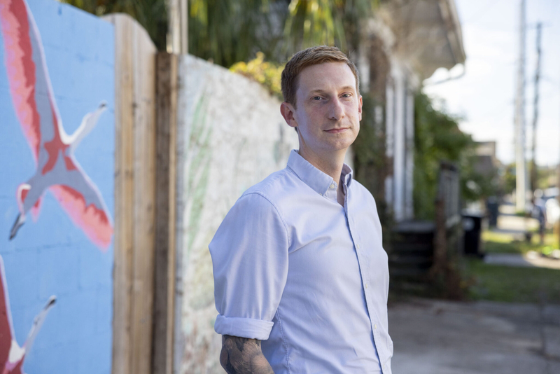 Nicholas Hite, senior lawyer at Lambda Legal, poses for a portrait in New Orleans