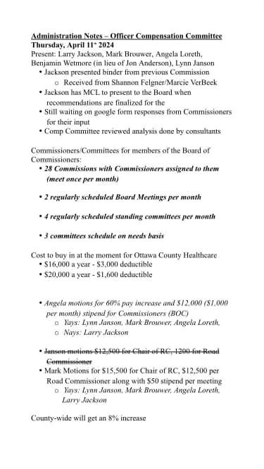 Ottawa County officials may not get raises amid legal controversy