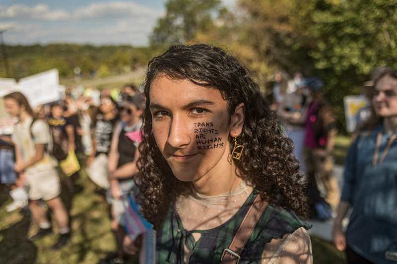 Trans advocates rally against U of M Health’s decision to end gender-affirming care for minors