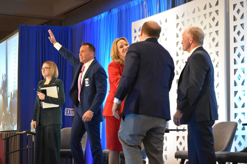 Genesee County Sheriff Chris Swanson, Secretary of State Jocelyn Benson, former Attorney General Mike Cox and former Detroit Mayor Mike Duggan