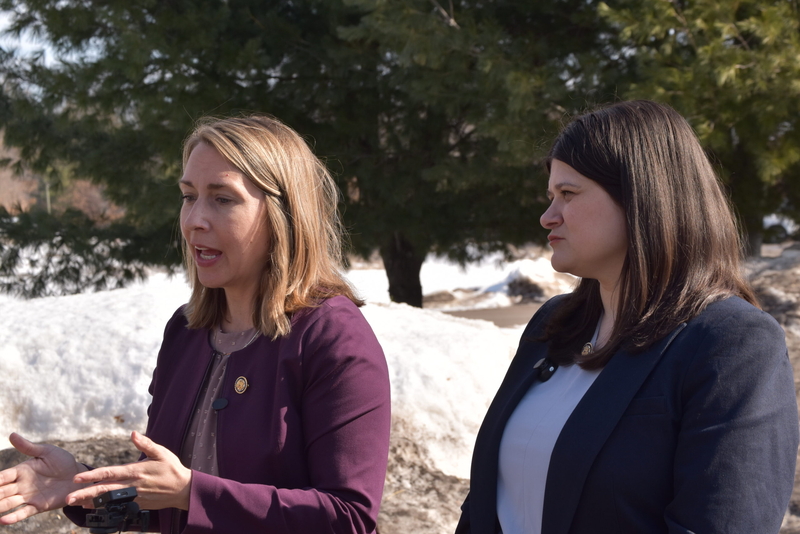 U.S. Reps. Hillary Scholten (D-Grand Rapids) and Haley Stevens (D-Birmingham)