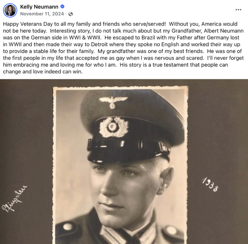 McMorrow campaign fundraiser apologizes for post lionizing grandfather who fought for Nazis