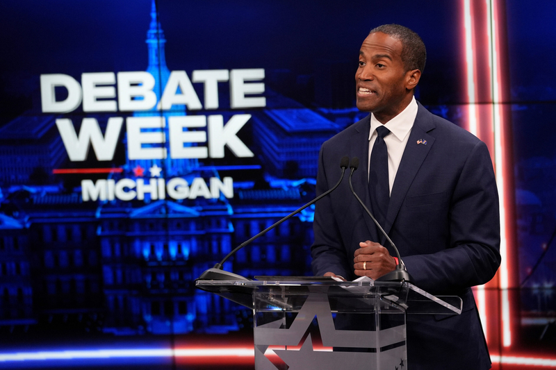 Benson, James tackle affordability, federal relations at first gubernatorial debate