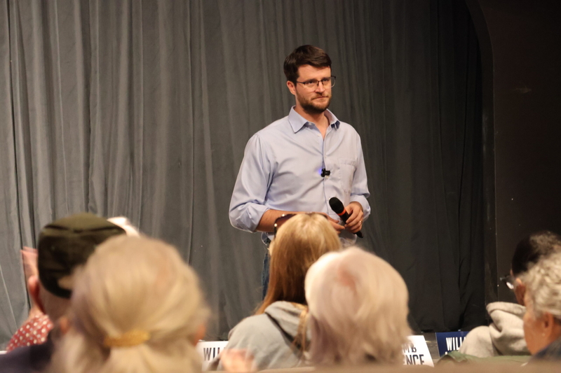 Calling into Lawrence town hall, Bernie Sanders offers support for swing district candidate
