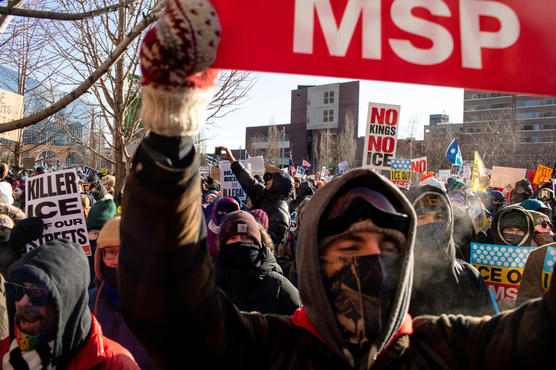 Tens of thousands gather in downtown Minneapolis for ‘ICE Out’ day