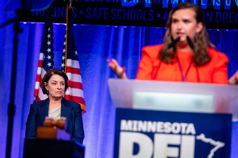 Klobuchar fights off challenge from left, wins DFL convention nod in bid for governor