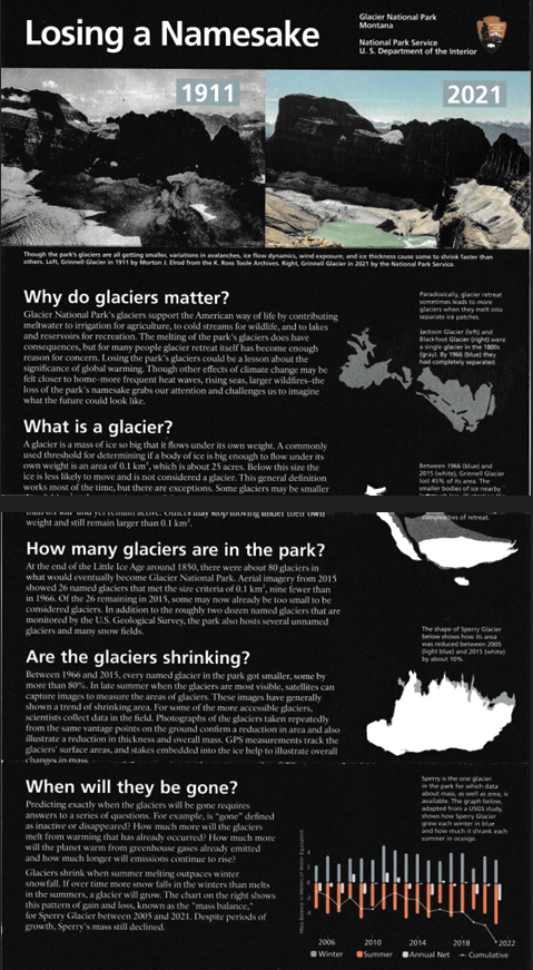 What National Park Service interpretive material in Montana has been flagged for review?