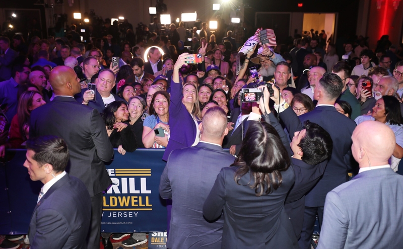 Mikie Sherrill celebrates win in NJ governor’s race, as supporters cheer: ‘Blue is back!’