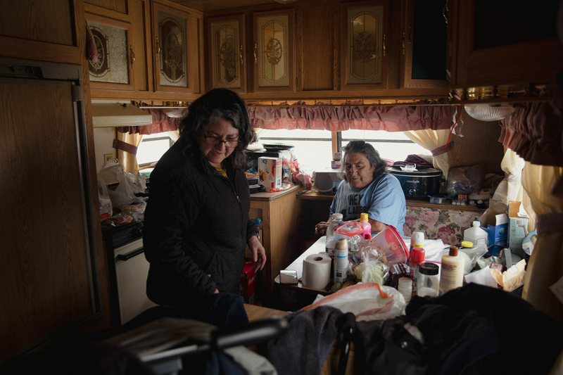 Bercy Martinez drops off groceries.