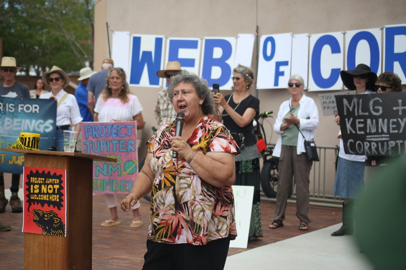 NM residents protest pending Project Jupiter air quality permit outside Environment Department