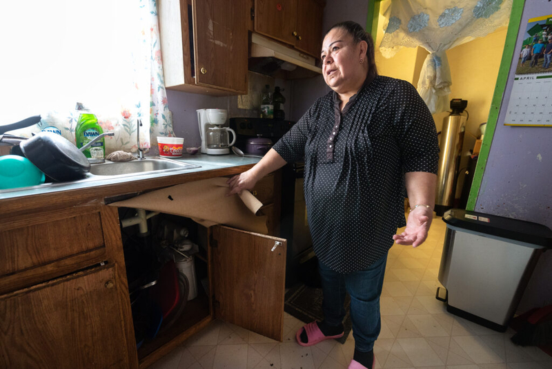 Guadalupe Martinez, of Boardman, and her under the sink filter not working