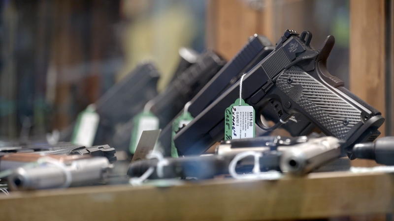 Pistols for sale a Kentucky gun shop. (Courtesy Louder than Guns)