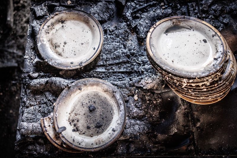 Damage at the governor's residence in the wake of the arson attack on April 13, 2025. (Courtesy Commonwealth Media Services)
