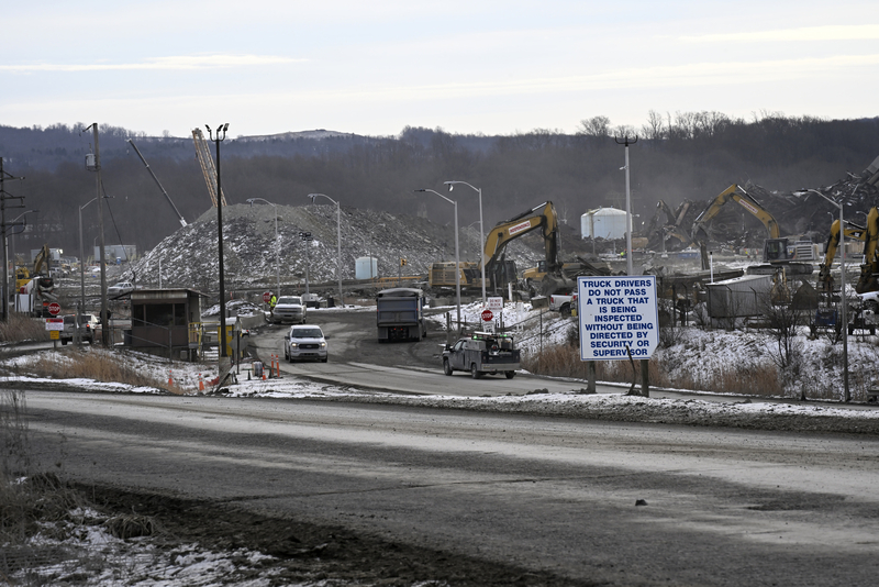 The site of the former Homer City Generating Station on Jan. 21, 2026. It is being transformed into the Homer City Energy Campus, a natural gas powered data center. (Photo by John Beale for the Pennsylvania Capital-Star)
