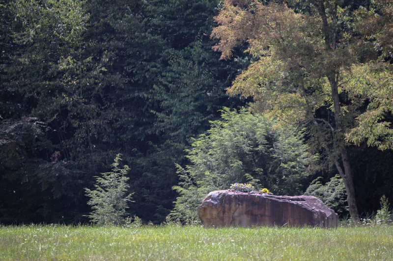 The crash of United Flight 93 is marked by a boulder at the Flight 93 National Memorial in Stonycreek Township, Somerset County on August 26, 2026. (Photo by Tim Lambert/Pennsylvania Capital-Star)