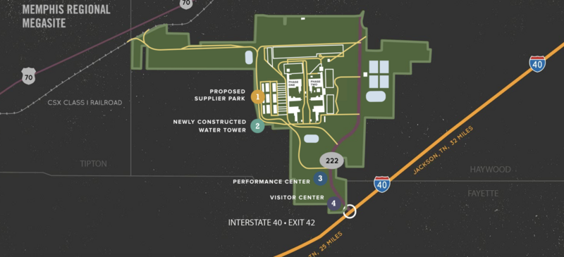 A site plan of the Memphis Megasite. (Photo: Tennessee Department of Economic and Community Development)
