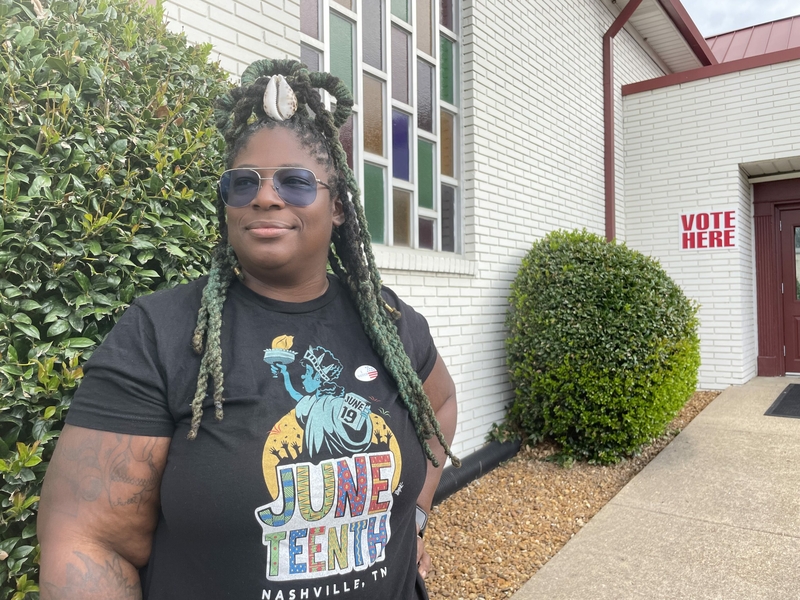 Elisheba Mrozik, voting at Nashville's Cathedral of Praise on Nov. 8, 2022. (Photo: Dulce Torres Guzman)