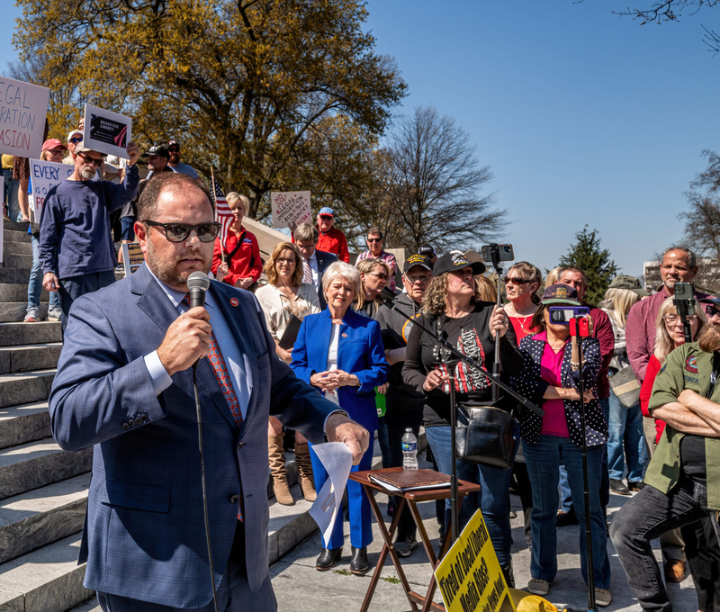 Rep. Jody Barrett, a Dickson Republican photographed at a March 2024 rally. (Photo: John Partipilo/Tennessee Lookout)