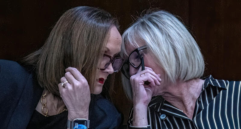 Rep. Iris Rudder, R-Winchester,left, sponsor of a bill to protect IVF and birth control with Rep. Esther Helton Haynes, R-East Ridge. (Photo: John Partipilo)