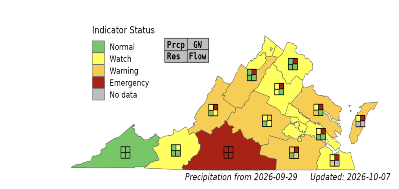 Roanoke region remains in emergency drought conditions despite rain in other areas