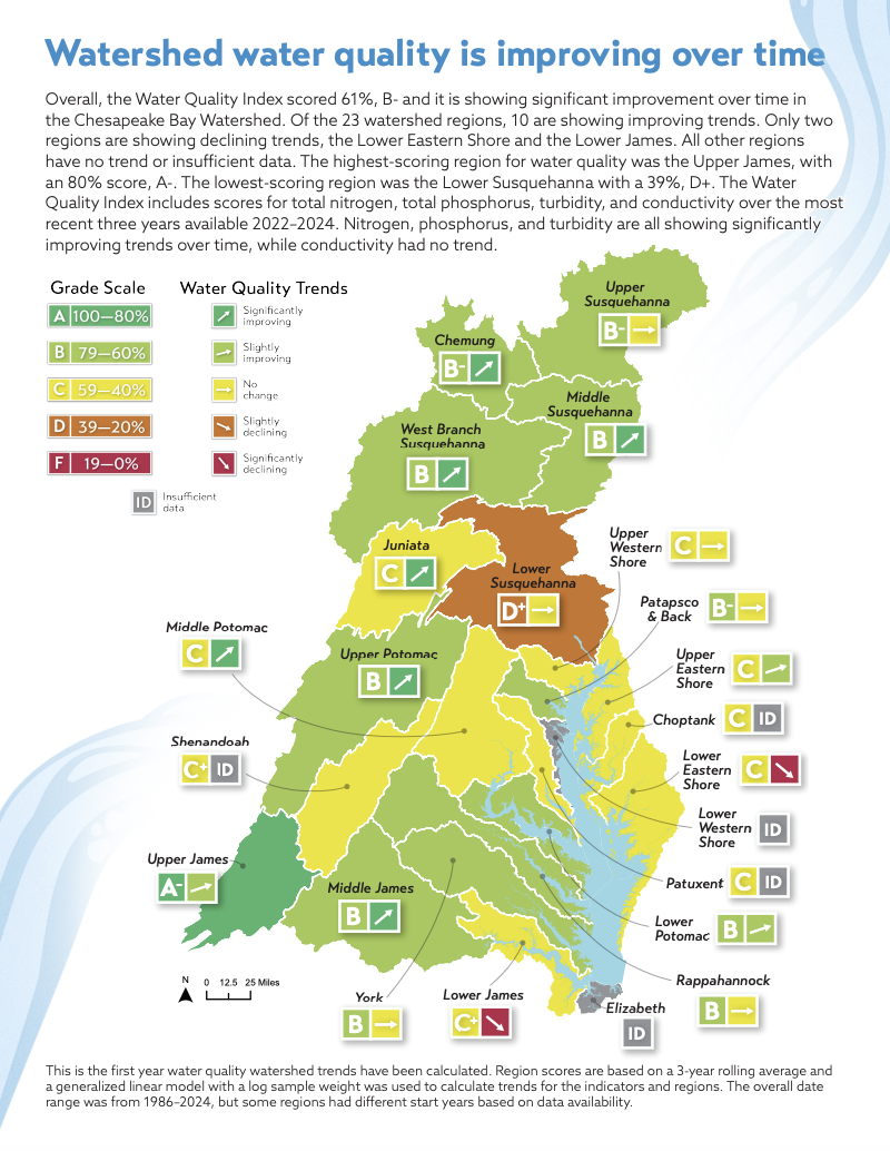 Chesapeake Bay gets a C+ in overall health, Va. and Md. leaders say work to protect it must continue