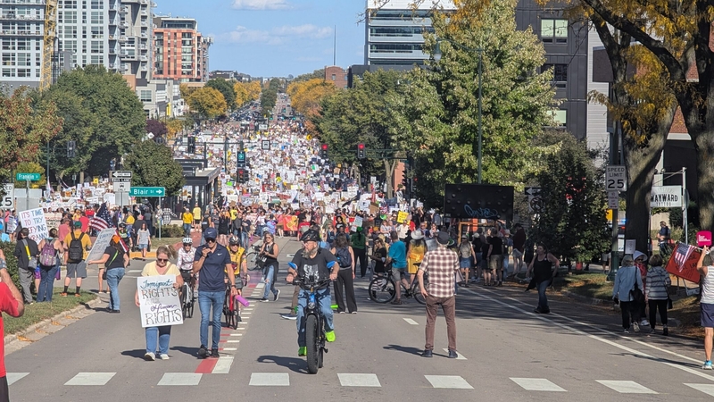 Big turnout for No Kings protests across Wisconsin Saturday