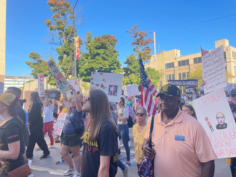 Big turnout for No Kings protests across Wisconsin Saturday