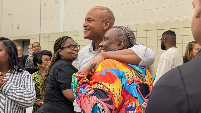 Democratic candidate David Crowley campaigns in Beloit with Maryland Gov. Wes Moore